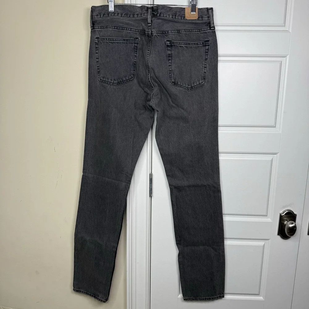 J. Crew 484 Jeans Men's 32/34 (34.5/34) Black Faded Wash Slim Fit Denim Pants
